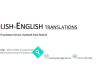 Polish-English Translations