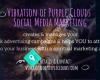 Vibration of Purple Clouds Social Media Marketing